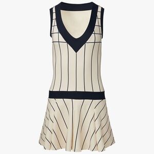 V-neck pleated dress